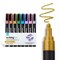 KINGART® Liquid Chalk Markers, Metallic Colors, Round & Chisel Tip, Set of 8